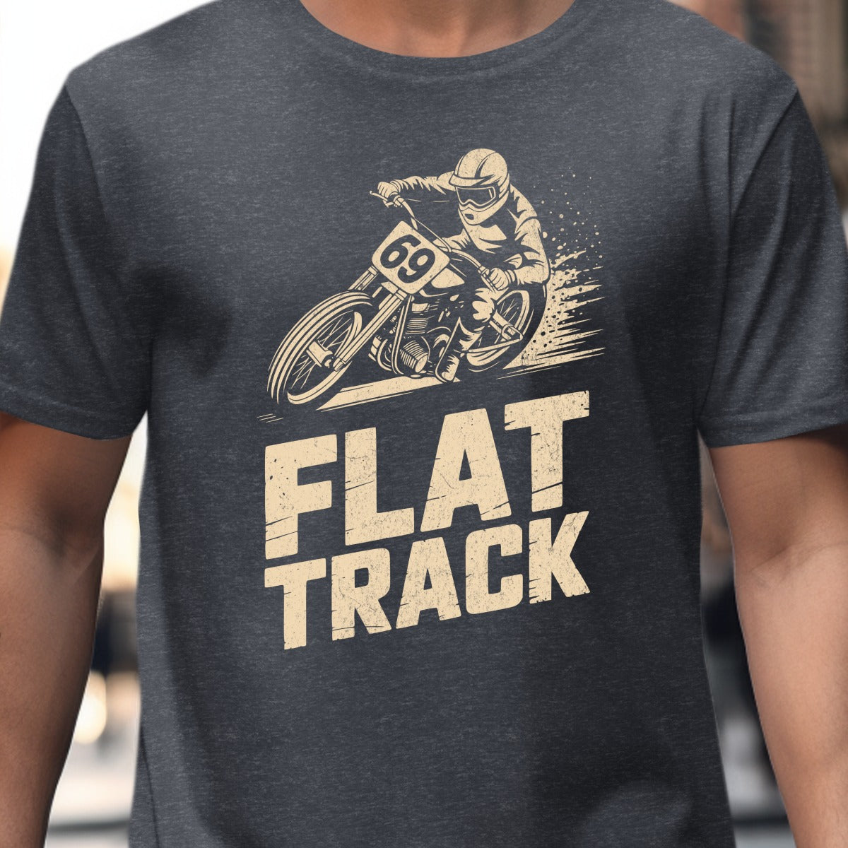 Flat Track Motorcycle Racing Graphic T-Shirt product