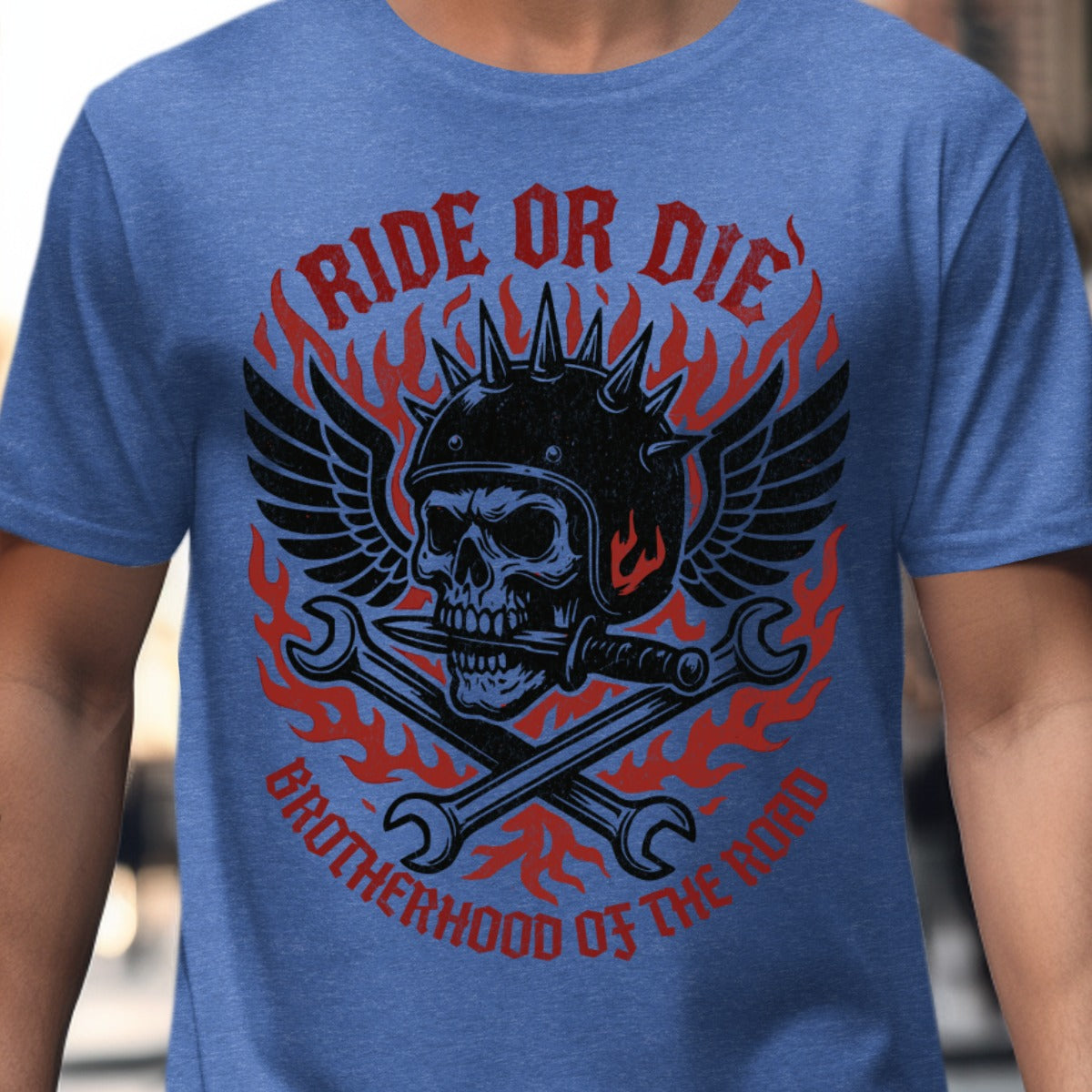 Ride or Die Brotherhood of the Road Skull product