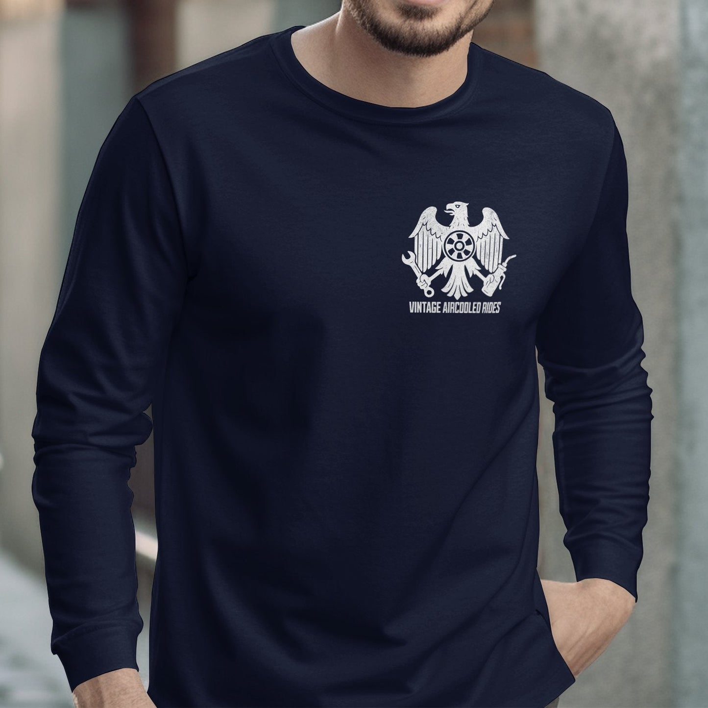 Vintage Motorcycle Rider Long Sleeve Shirt product