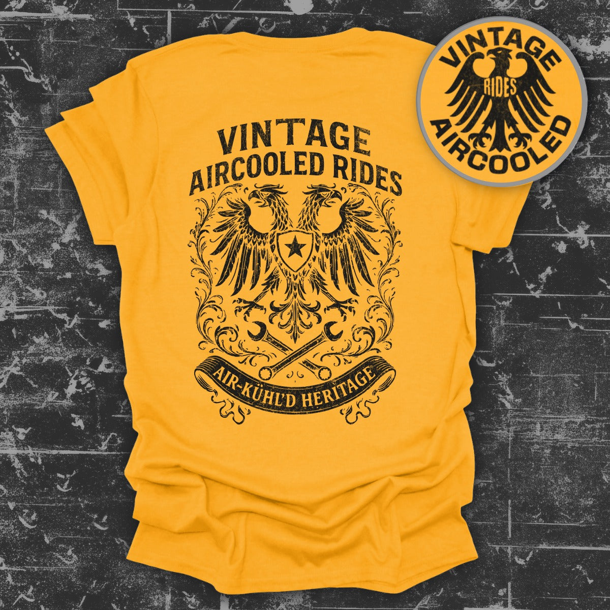 Vintage Aircooled Rides Air-Kuhld Heritage T-Shirt