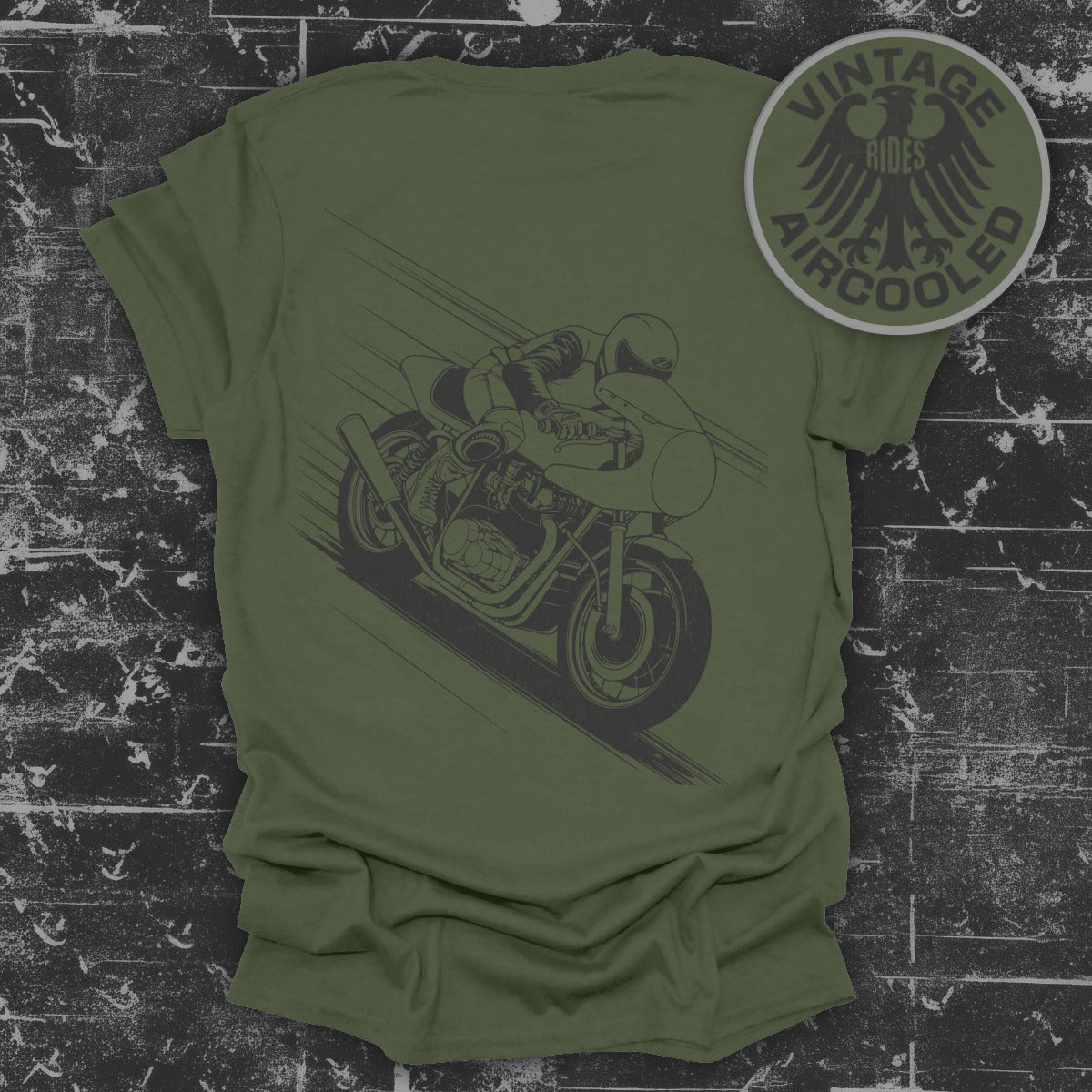 Vintage Rides Aircooled Motorcycle Print product