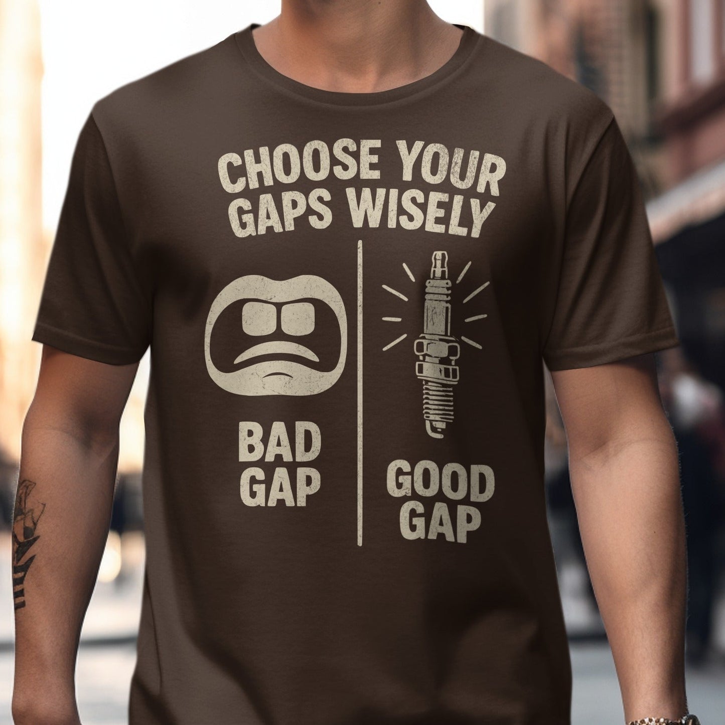 Choose Your Gaps Wisely Humorous T-Shirt Product
