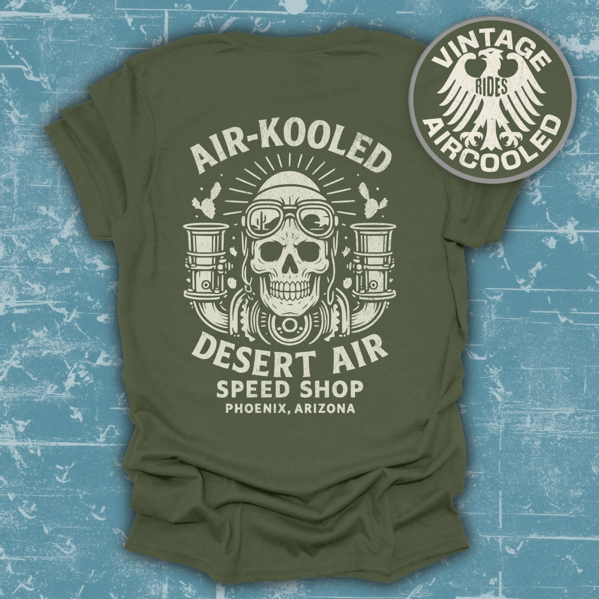 Air-Kooled Desert Air Speed Shop Graphic T-Shirt product