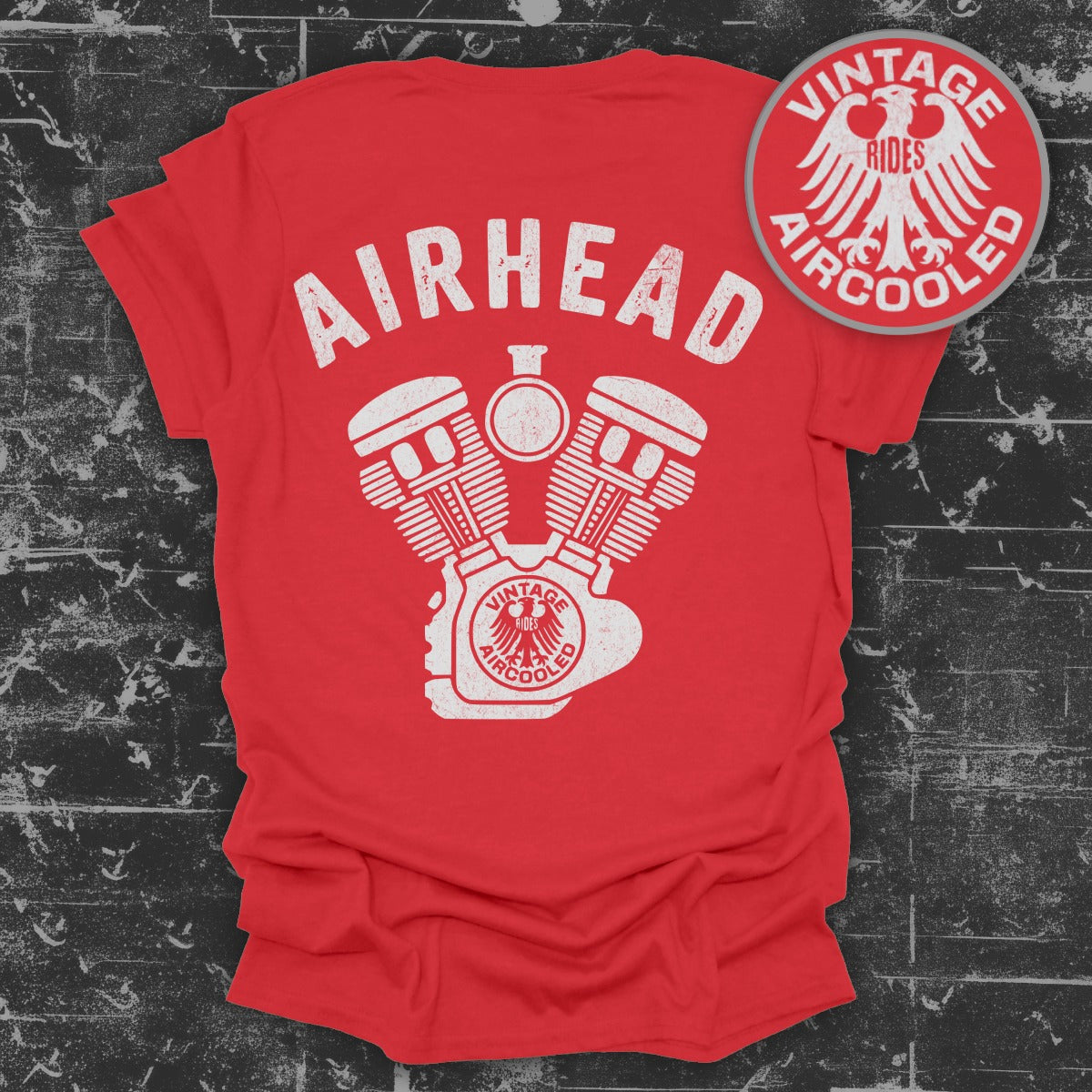 Airhead Vintage Rides Aircooled Motorcycle T-Shirt Product