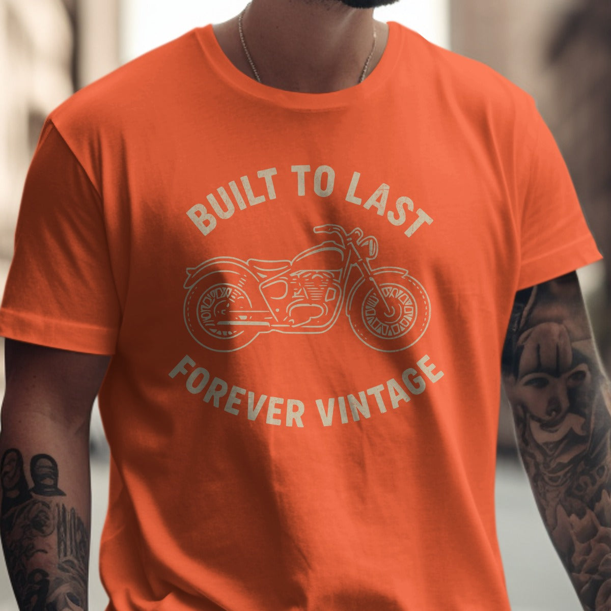 Built to Last Forever Vintage Motorcycle T-Shirt product