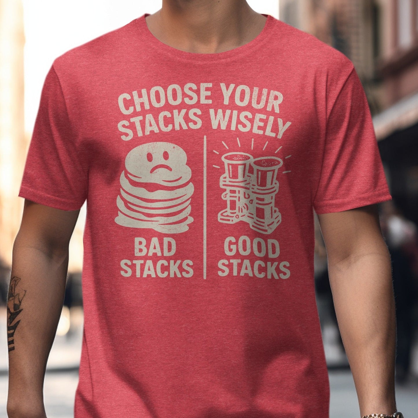 Choose Your Stacks Wisely Funny Red T-Shirt product