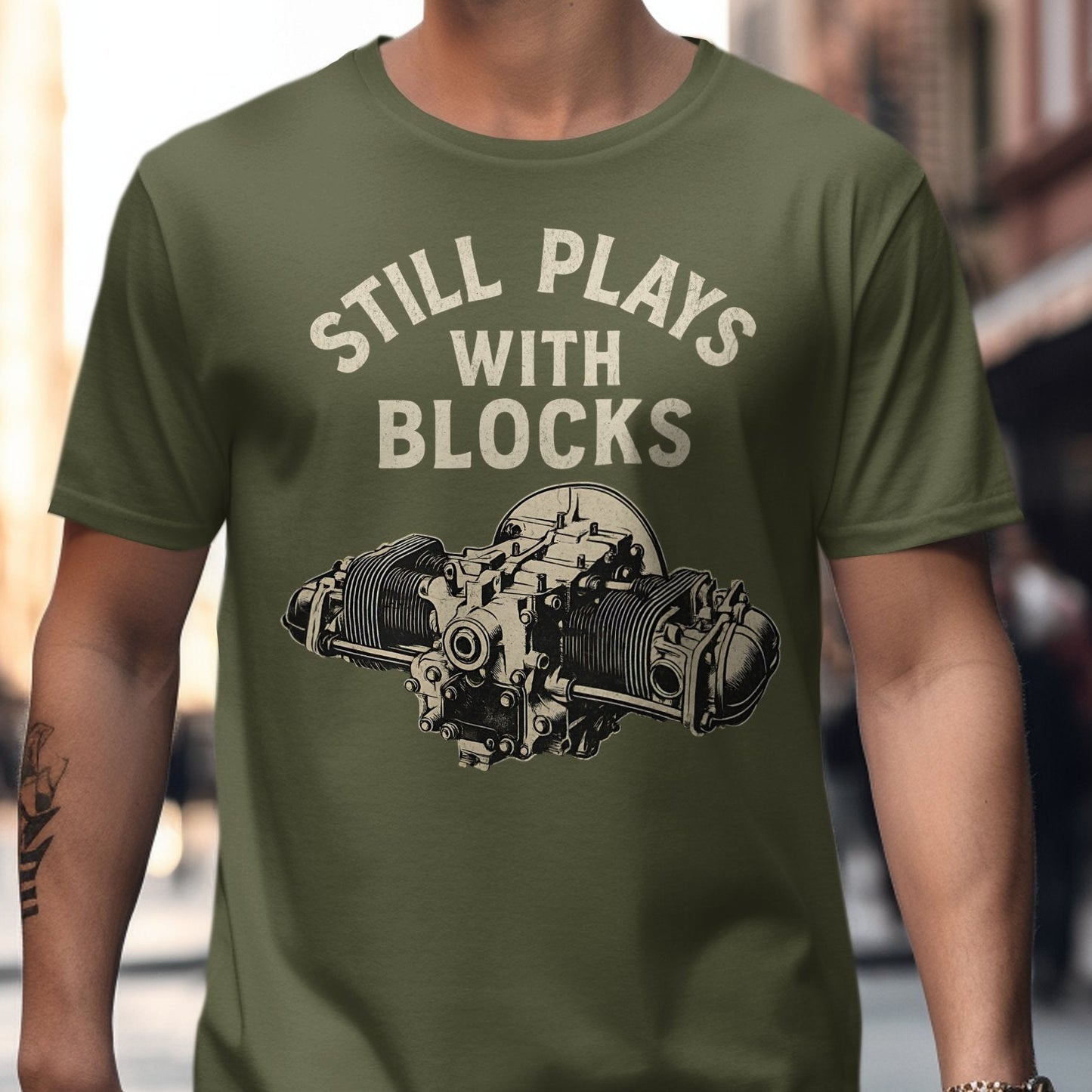 Still Plays With Blocks Graphic T-Shirt product