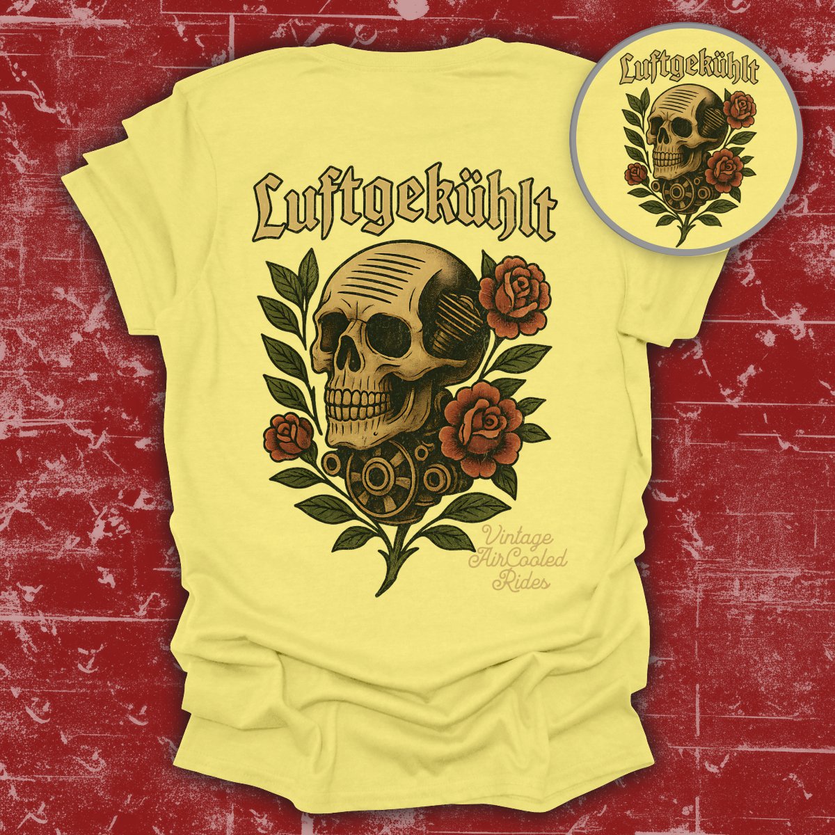 Vintage Skull and Roses Graphic T-Shirt product