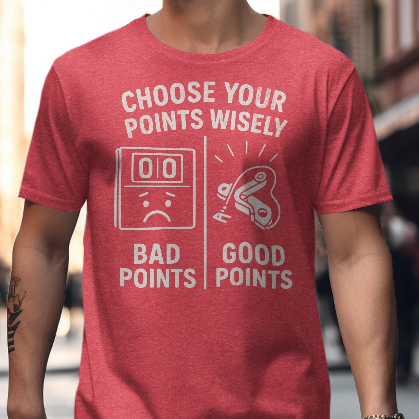 Choose Your Points Wisely Humorous Red T-shirt product