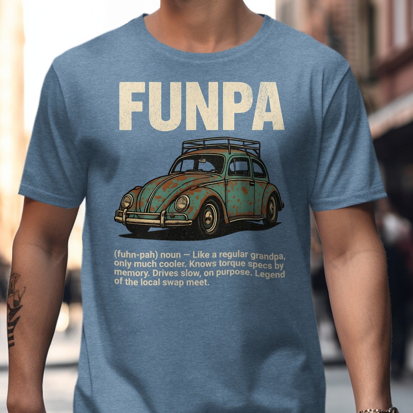 Funpa Definition Vintage Car Graphic T-shirt product type