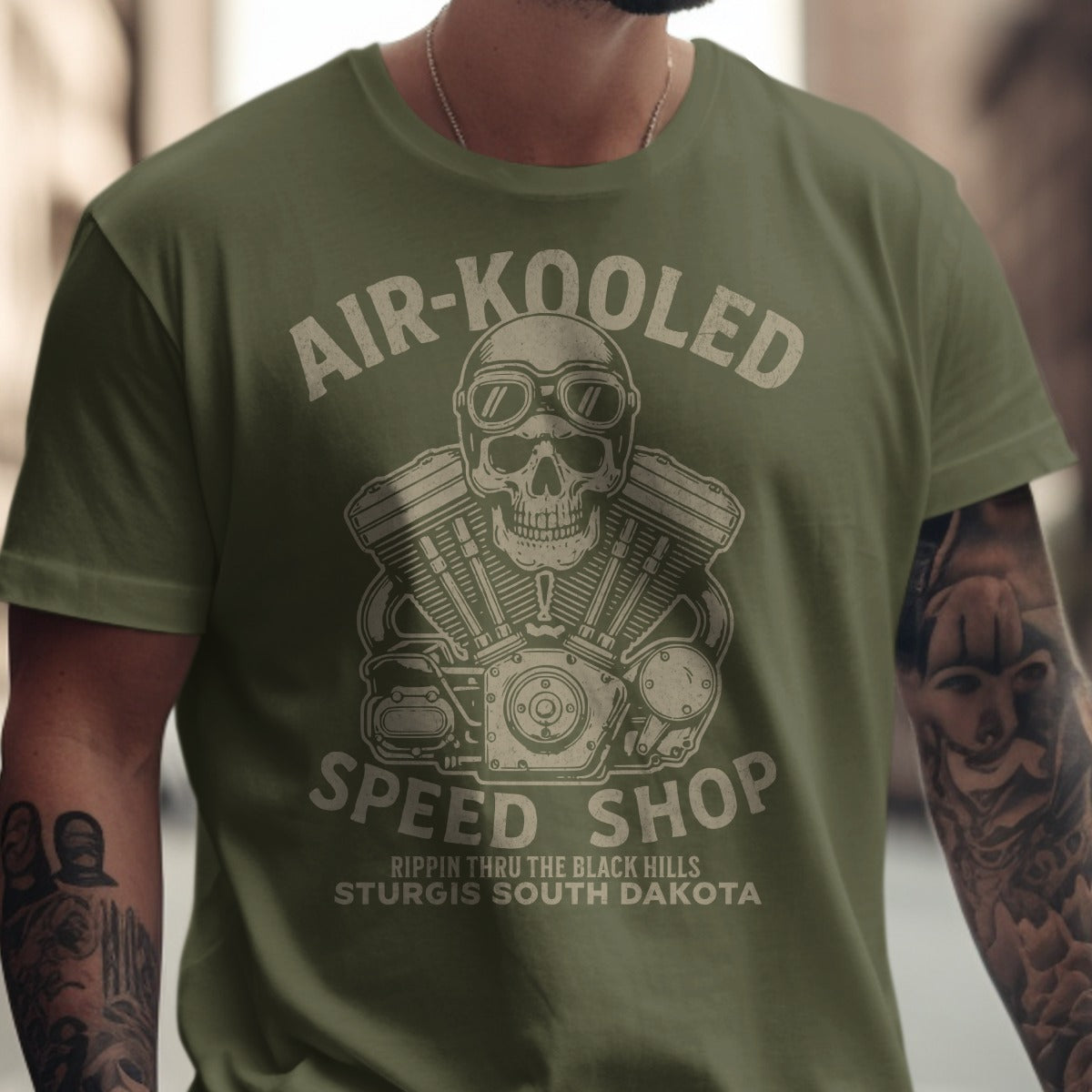 Air-Kooled Speed Shop Graphic T-Shirt Product Type
