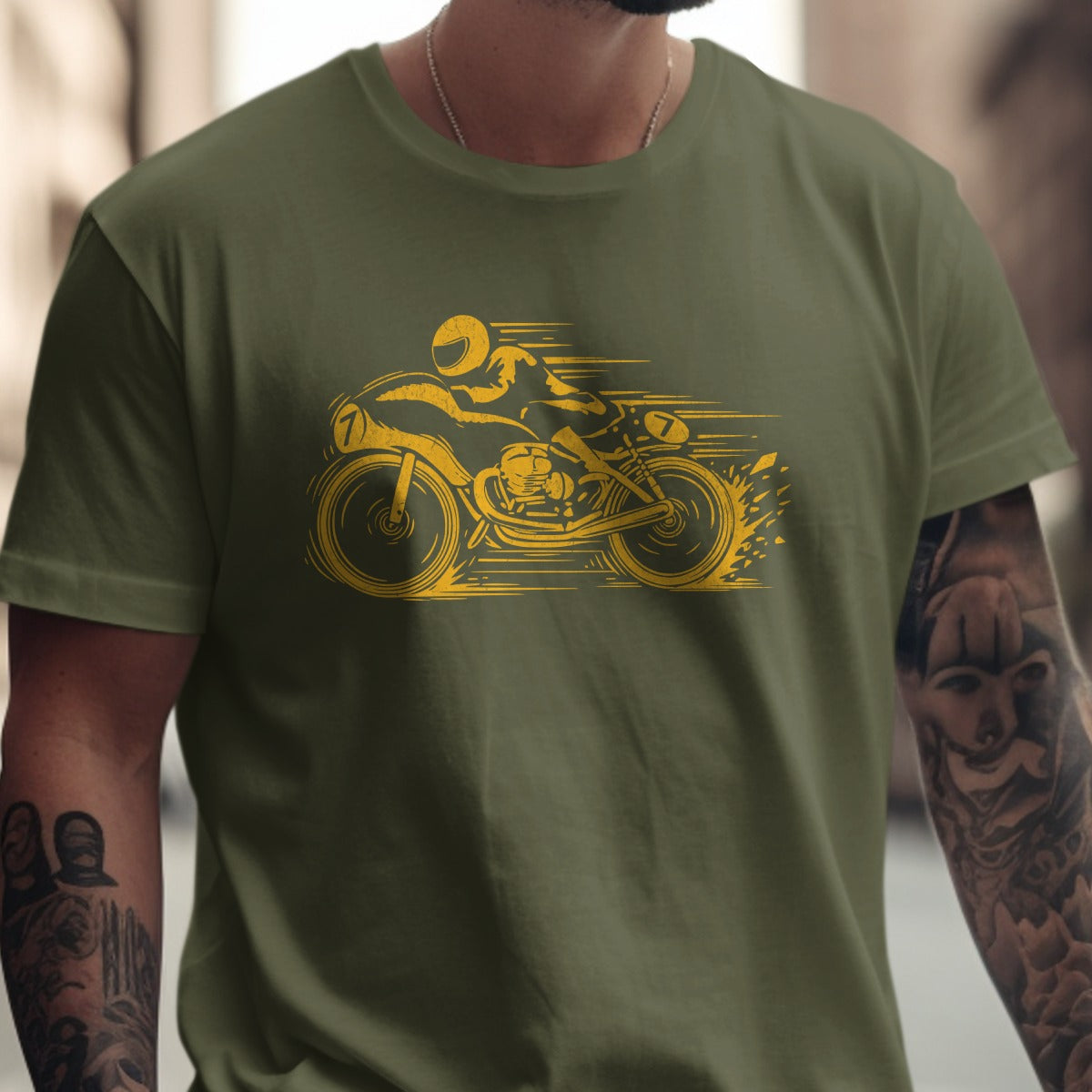 Vintage Motorcycle Racing Illustration T-shirt product type