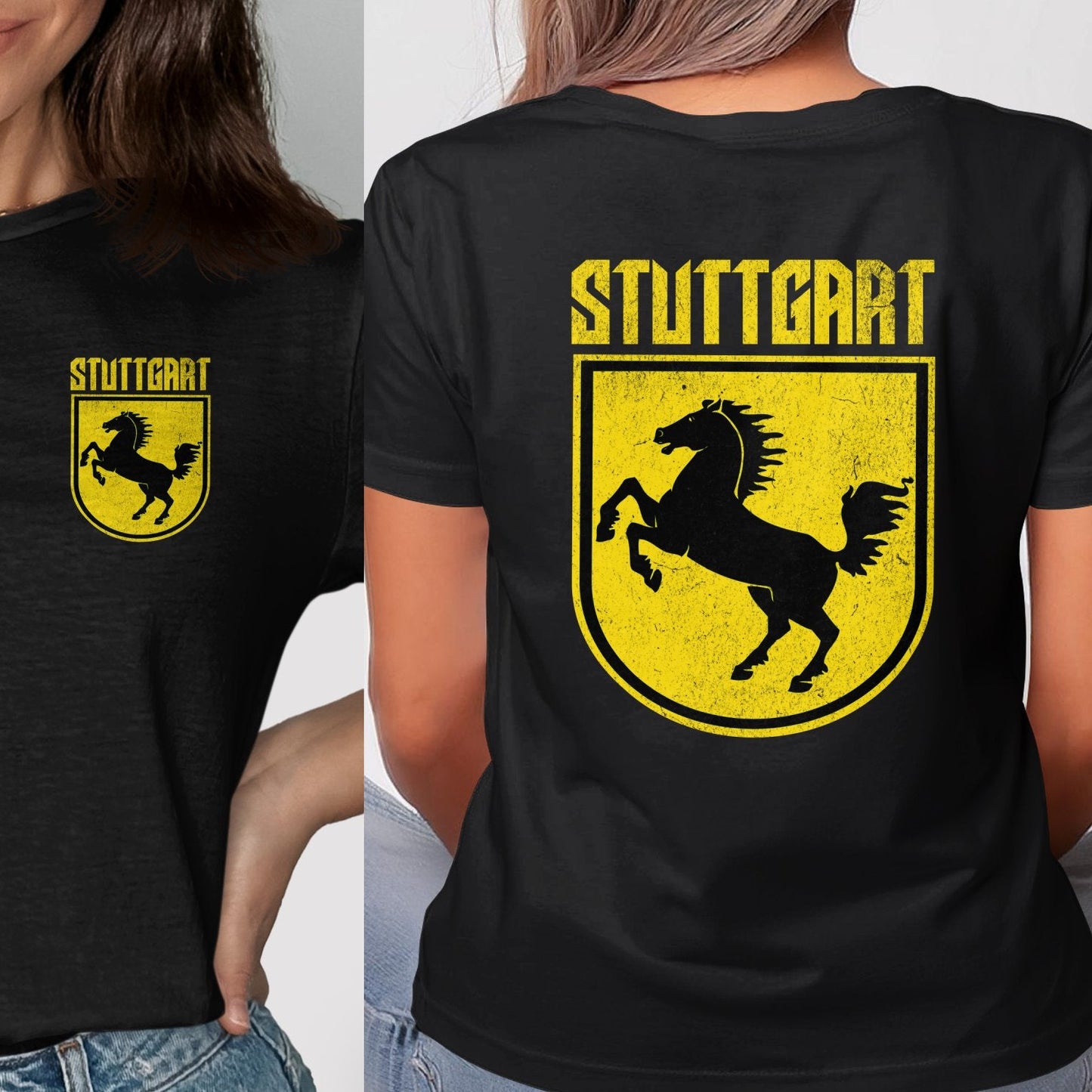 Stallion Shield with Stuttgart logo t-shirt product type