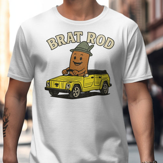 Brat Rod Yellow Hot Dog Car Themed T-shirt product