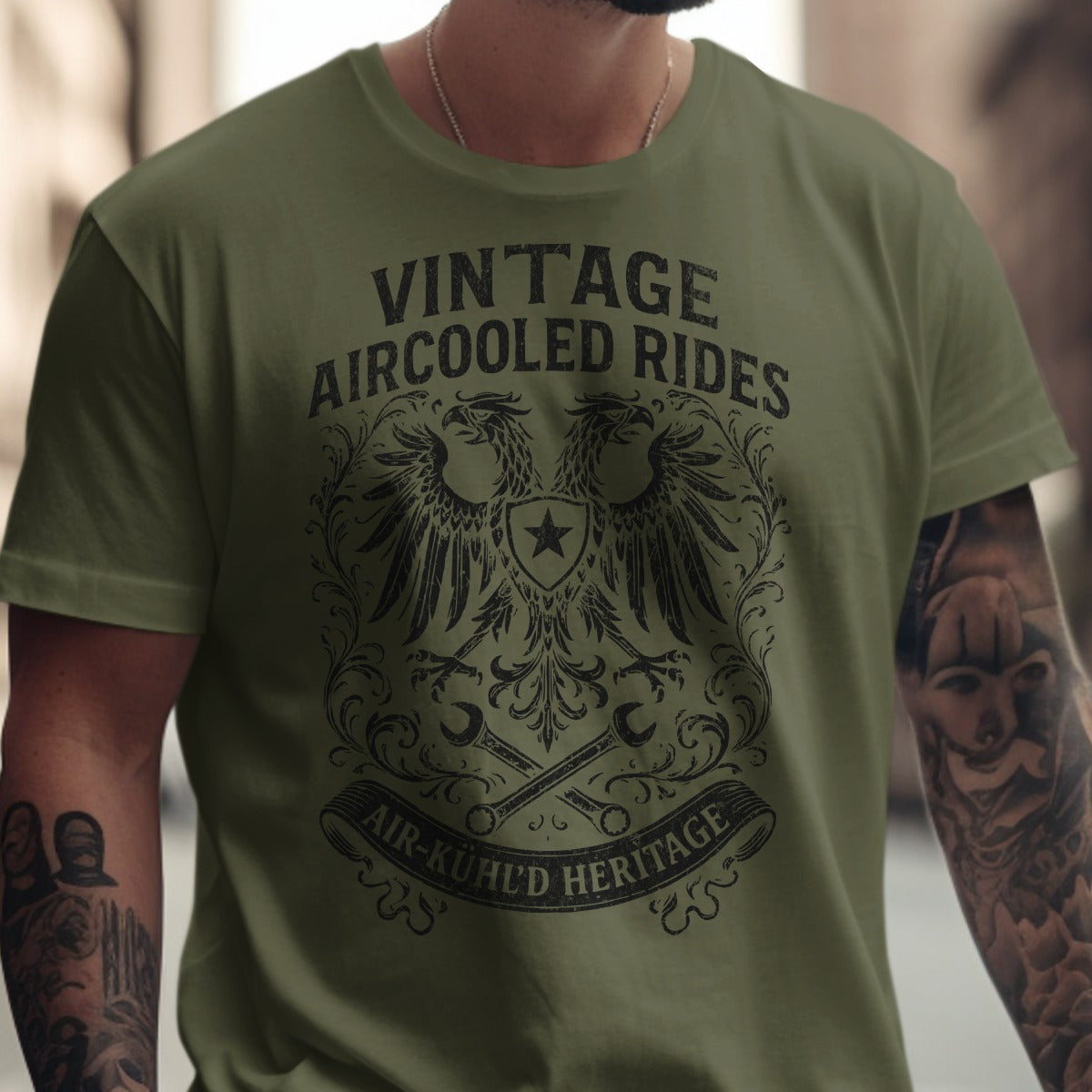 Vintage Aircooled Rides Graphic Tee for Men