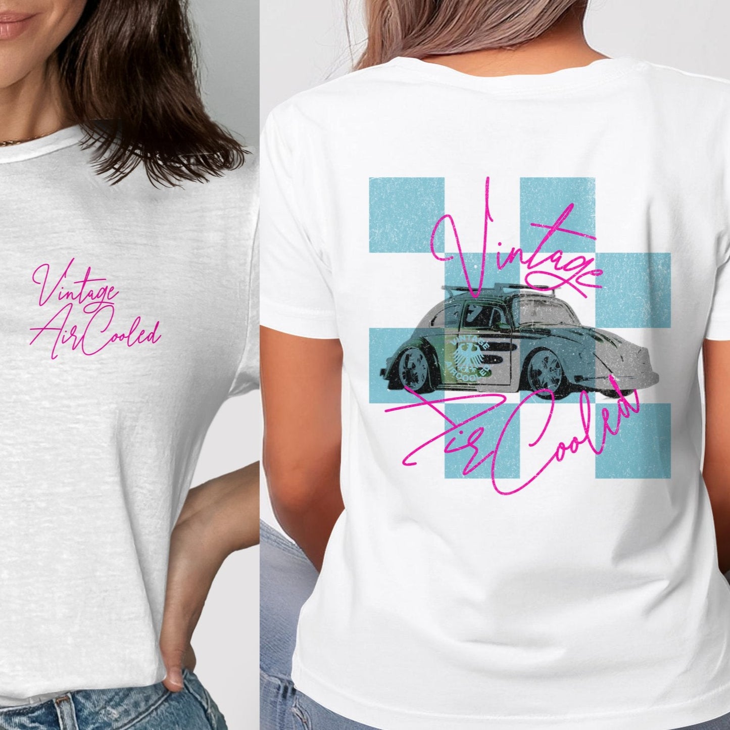 Vintage Air Cooled Car Design Graphic Tee product