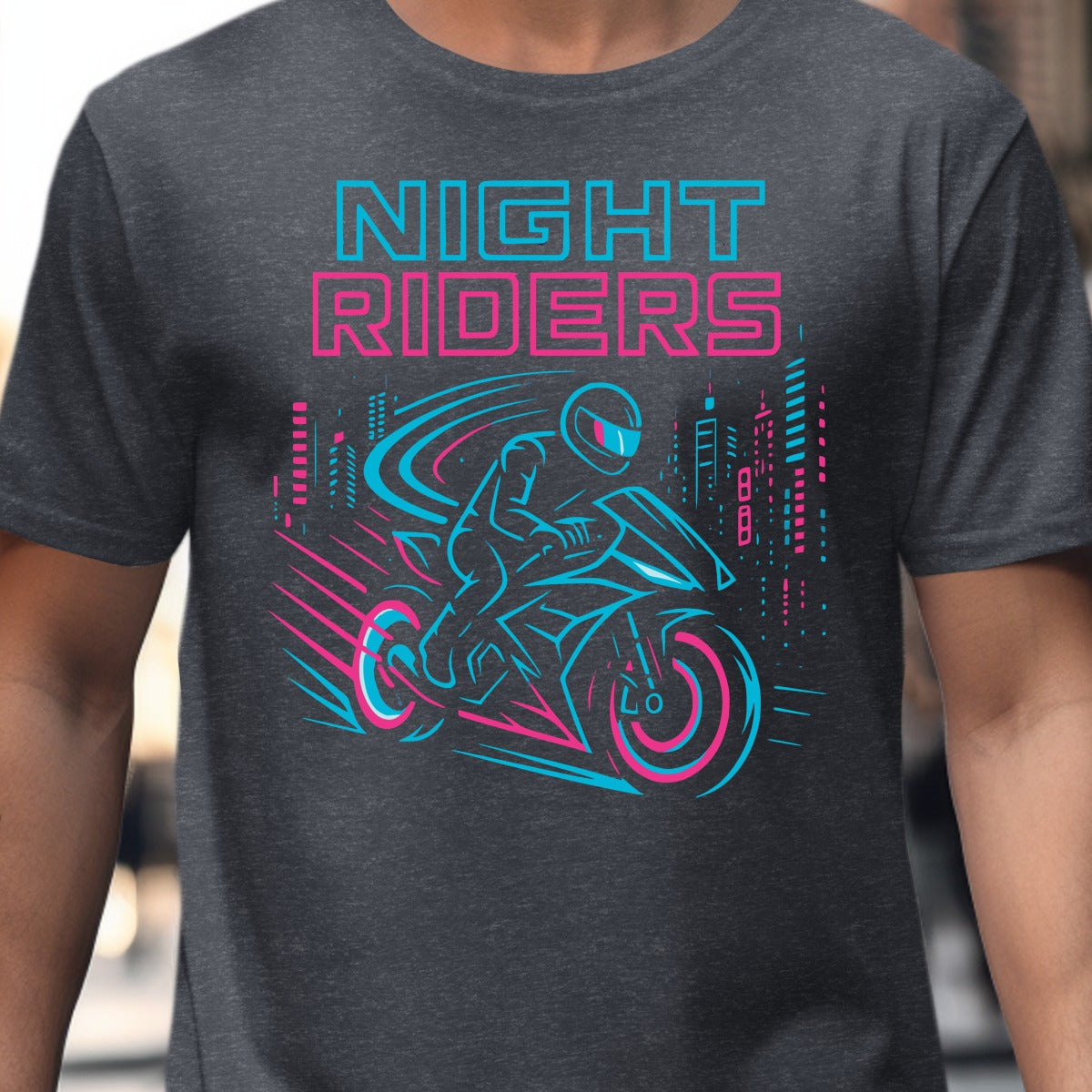 Night Riders Motorcycle Graphic Design T-shirt product