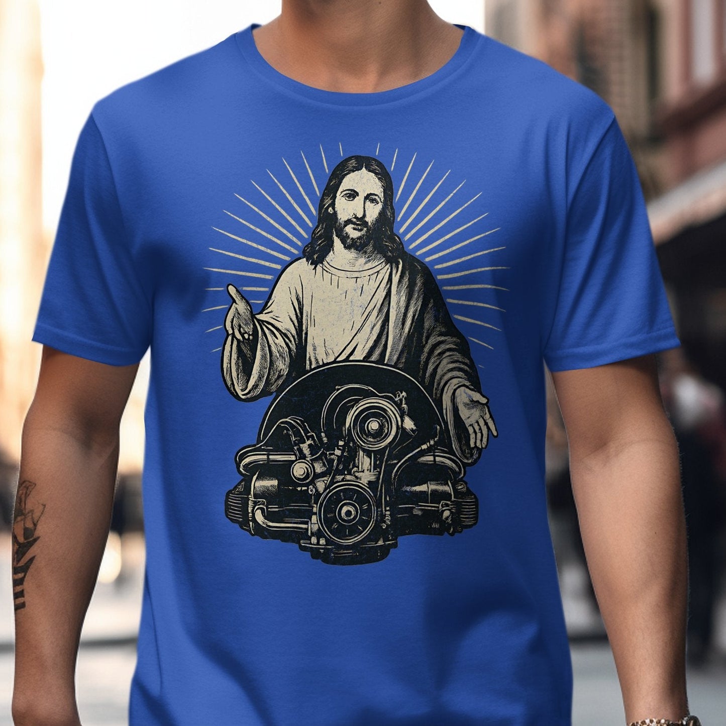 Radiant Christ with Engine Printed T-shirt product