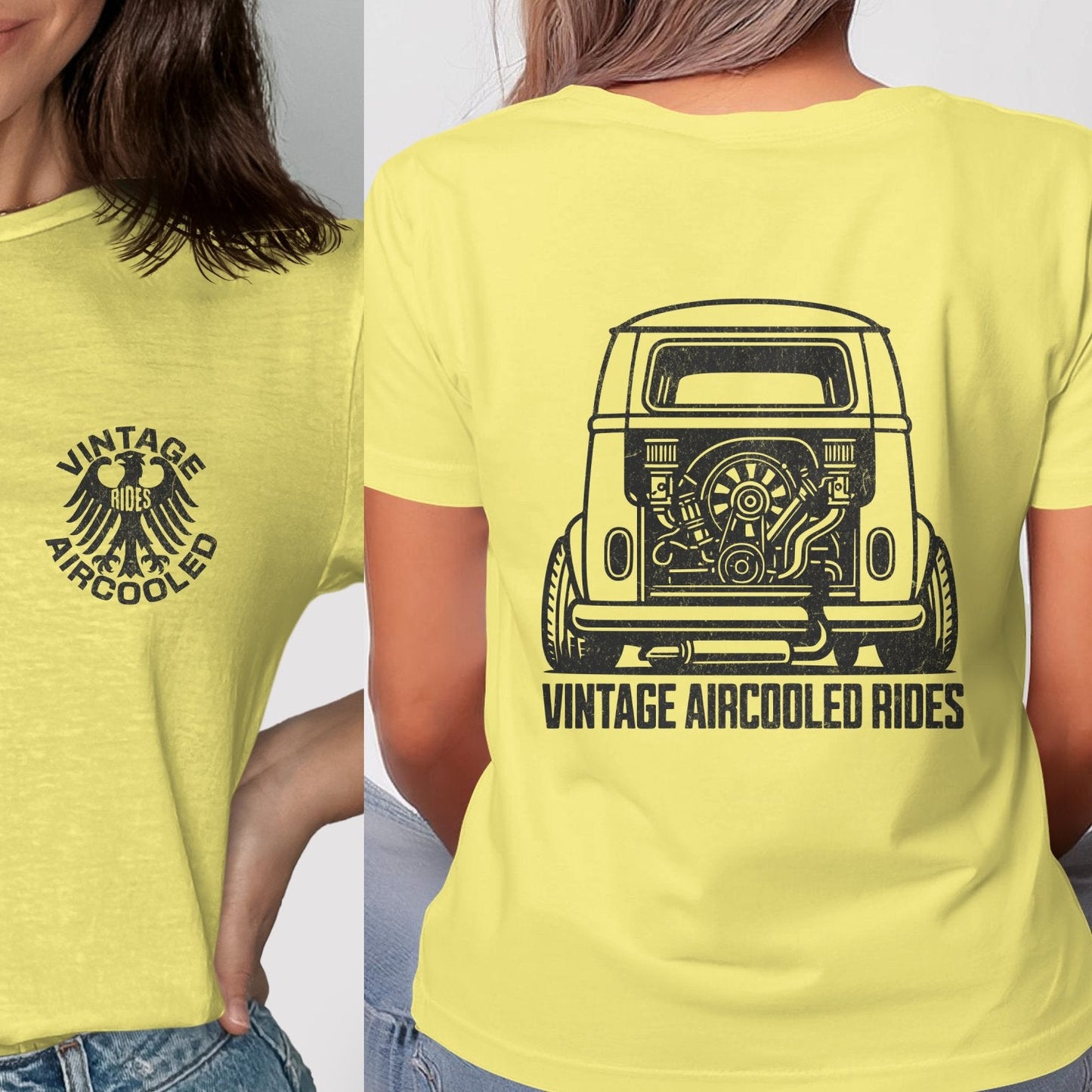 Vintage Aircooled Rides Graphic Tee Shirt product