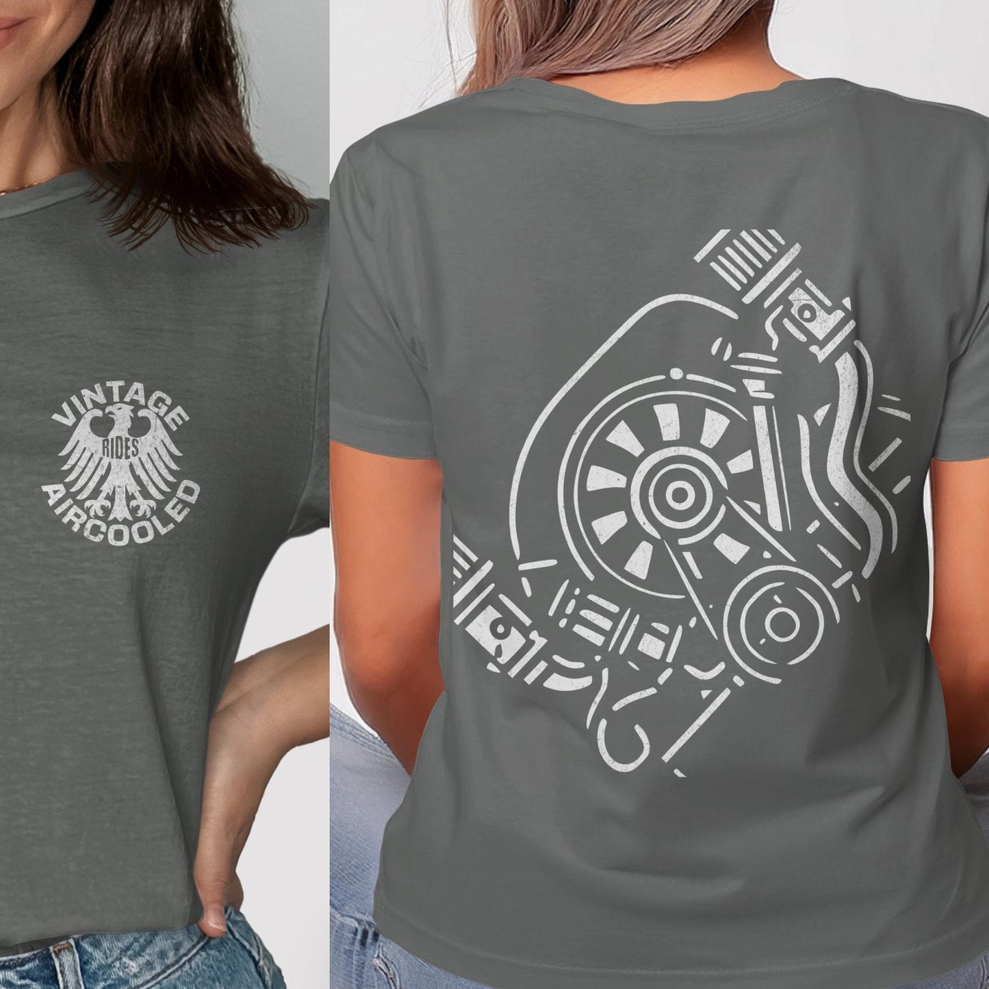 Vintage Aircooled Engine Graphic Print T-shirt product