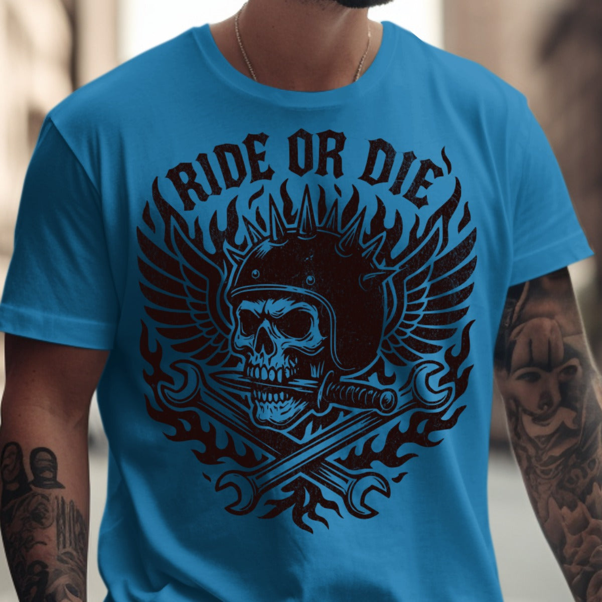 Ride Or Die Skull Graphic T-Shirt Product Type