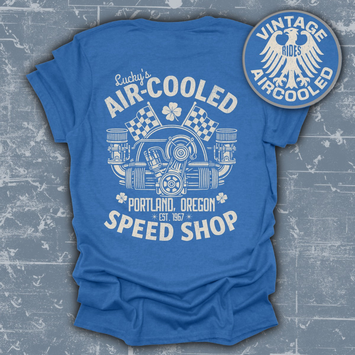 Lucky's Air-Cooled Speed Shop Vintage T-Shirt product