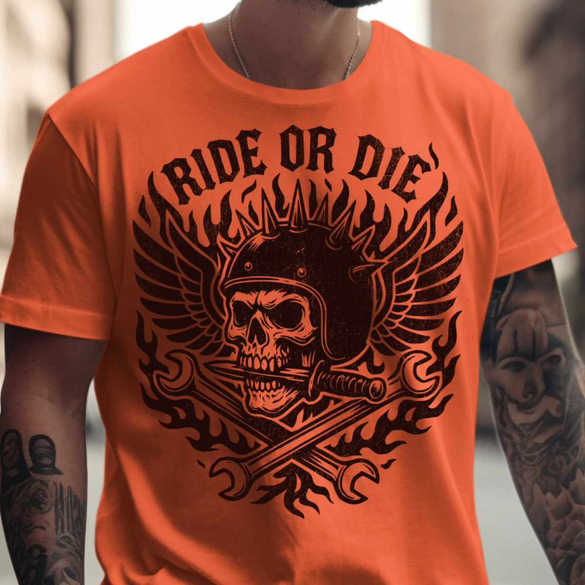 Ride or Die Skull Graphic T-Shirt Product Type