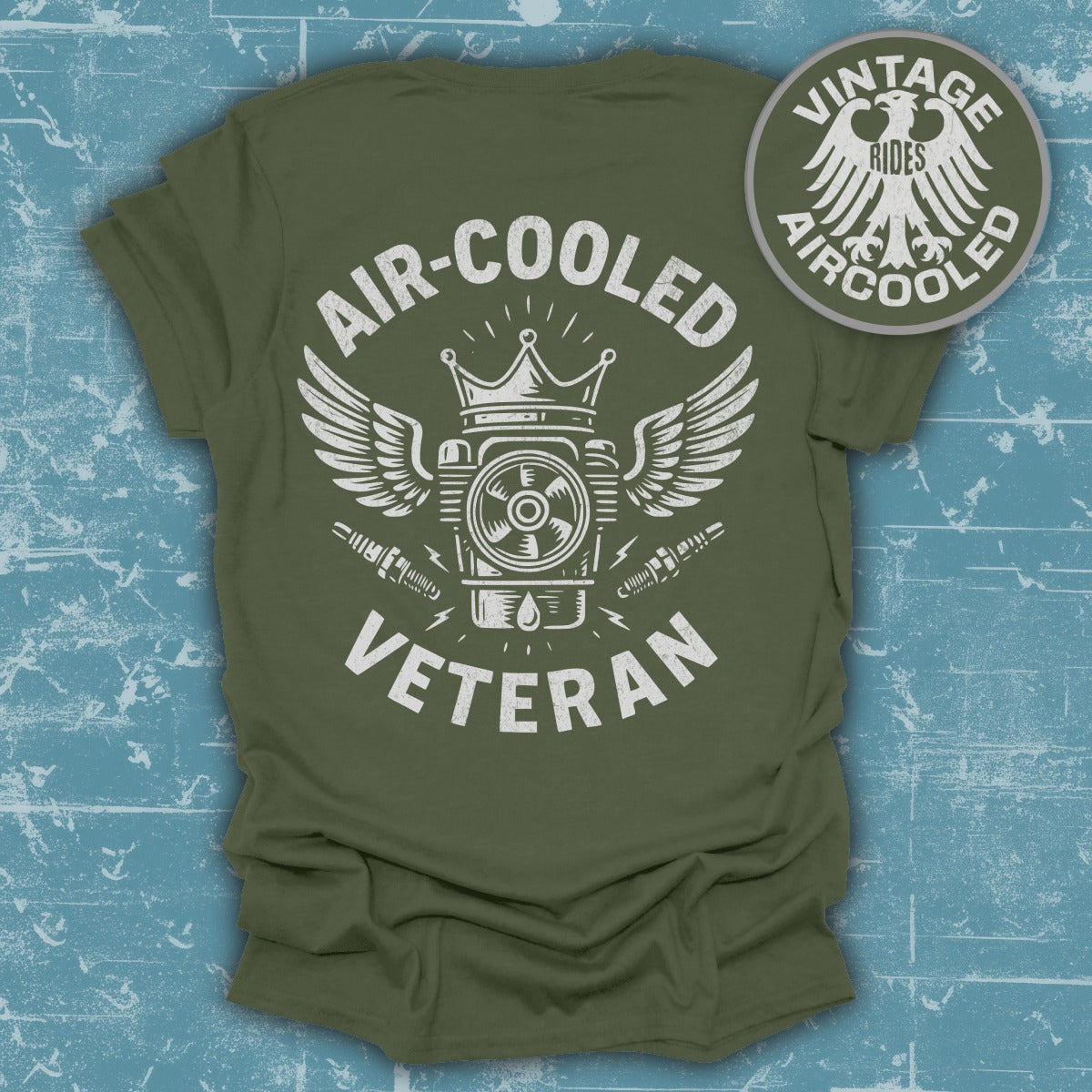 Air-Cooled Veteran Vintage Rides Aircooled T-Shirt Product