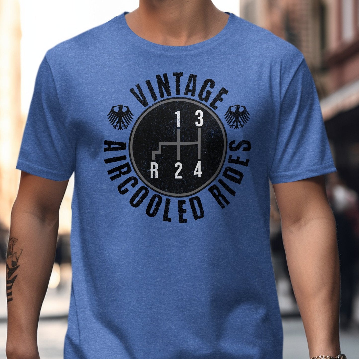 Vintage Aircooled Rides Gear Shift Graphic T-Shirt product type