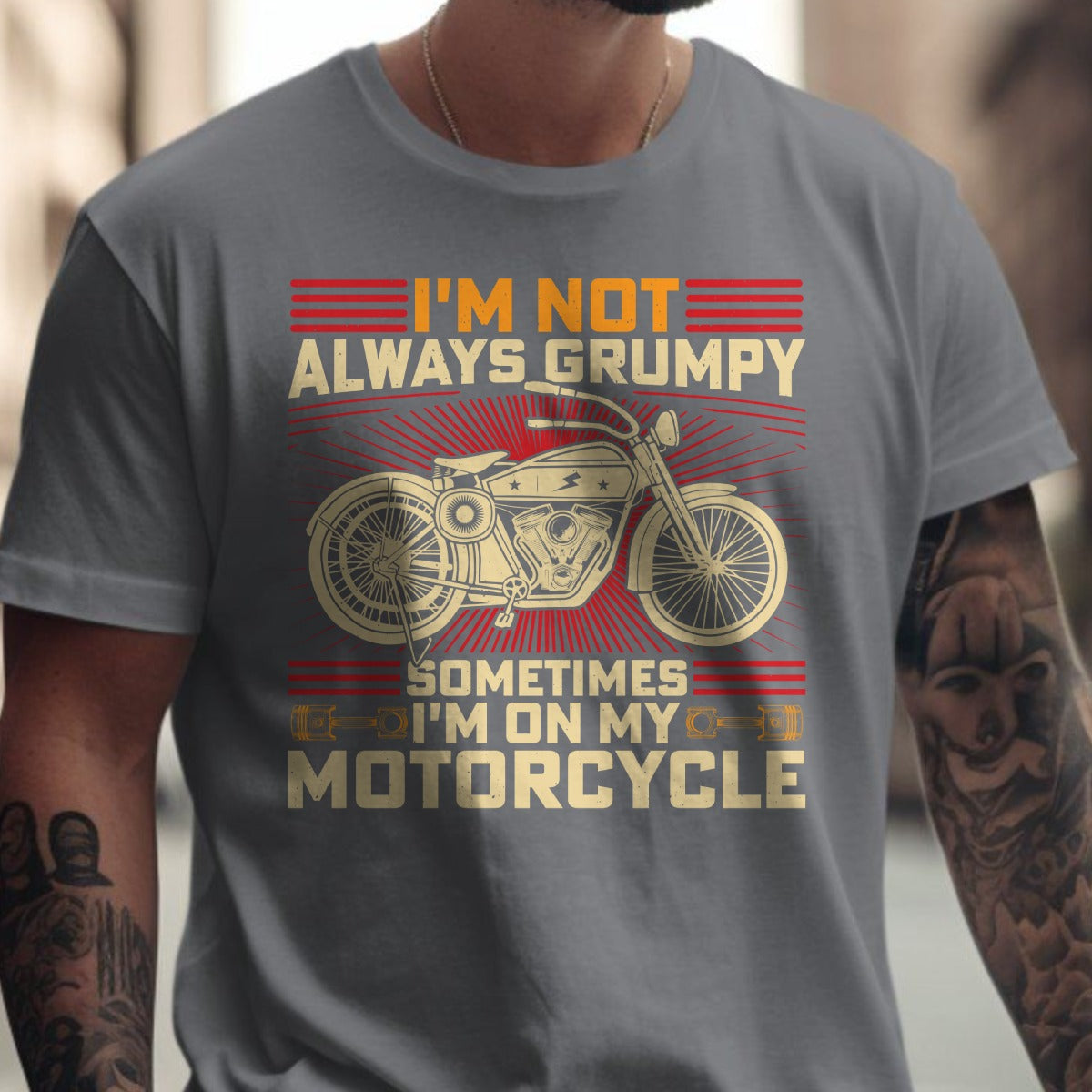 I'm Not Always Grumpy Motorcycle T-Shirt product