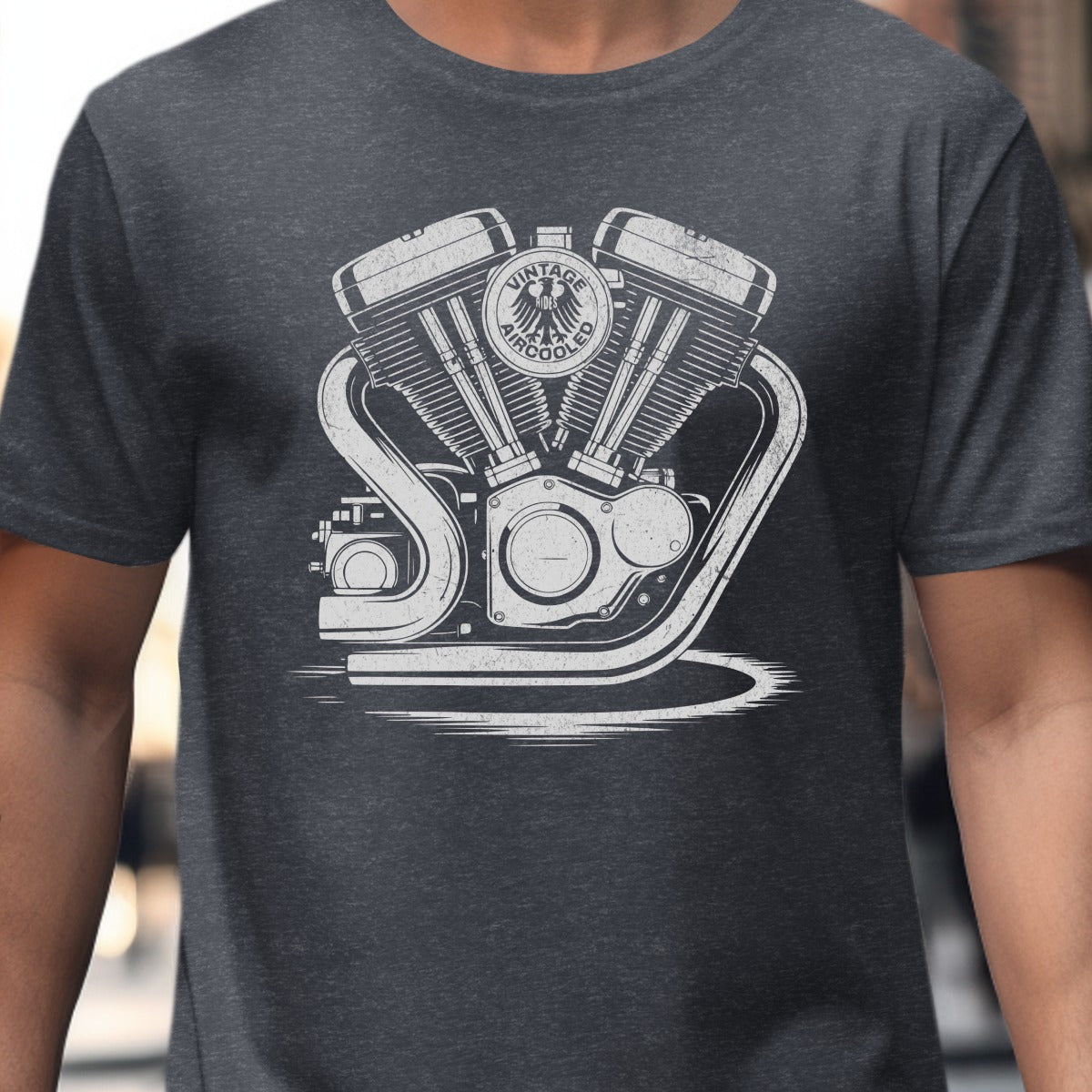 Vintage Motorcycle Engine Graphic T-Shirt product type