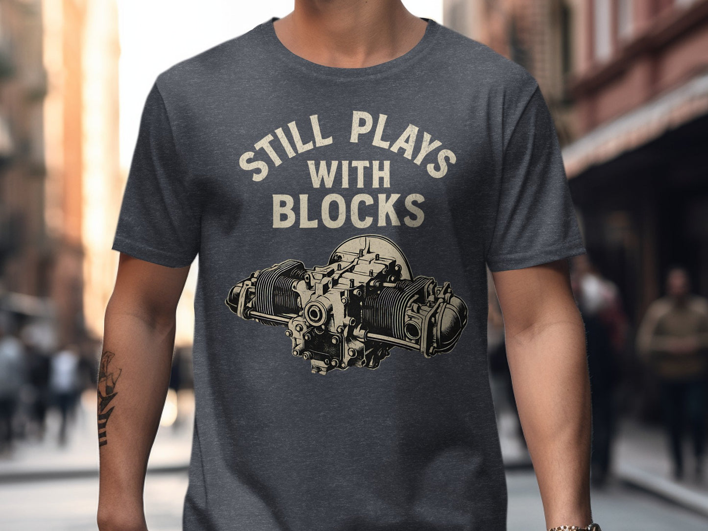 Still Plays With Blocks Graphic T-shirt product type