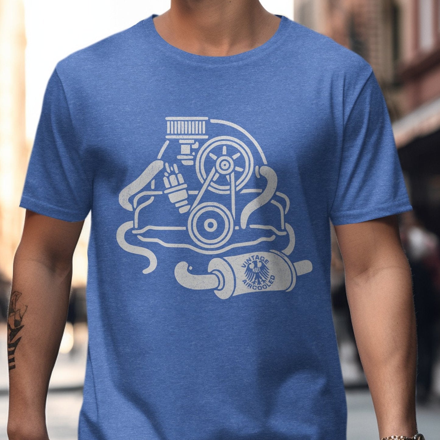 Graphic Print Blue T-Shirt with Unique Design product type
