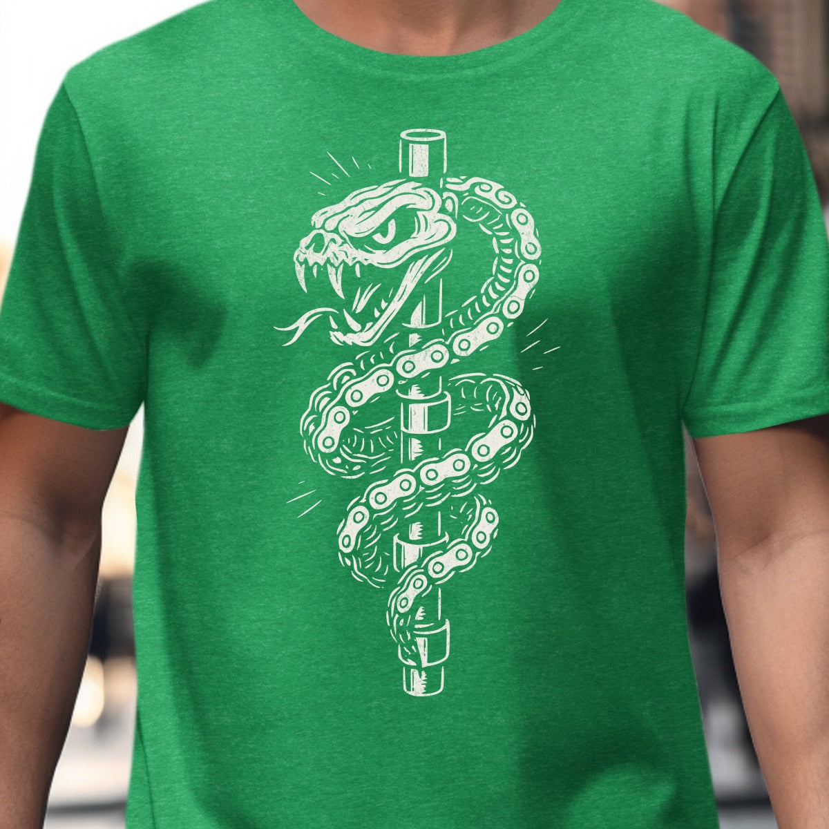 Fierce Snake Wrapped Around Pole Printed Shirt product type