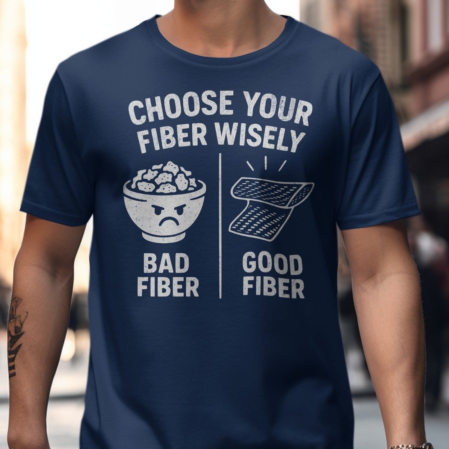 Choose Your Fiber Wisely Funny Graphic Tee product