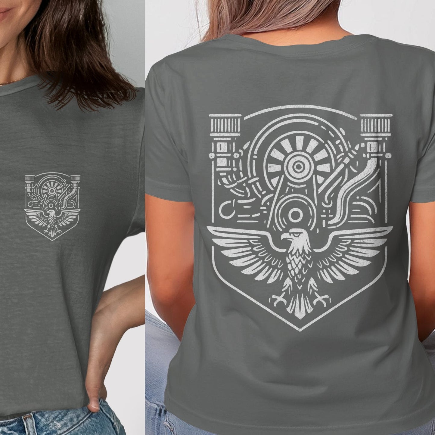 Vintage Engine Eagle Graphic Printed T-Shirt product