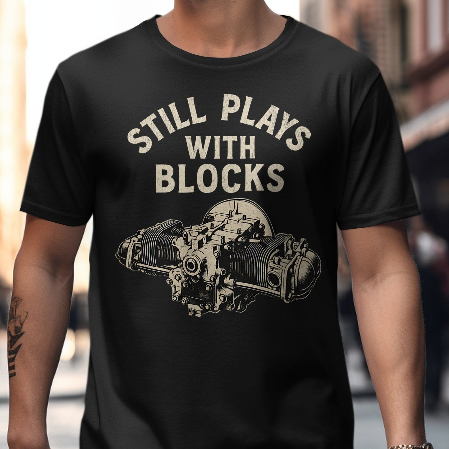 Still Plays with Blocks Graphic T Shirt product