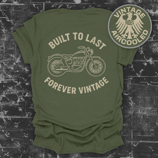 Built to Last Forever Vintage Motorcycle Shirt Product