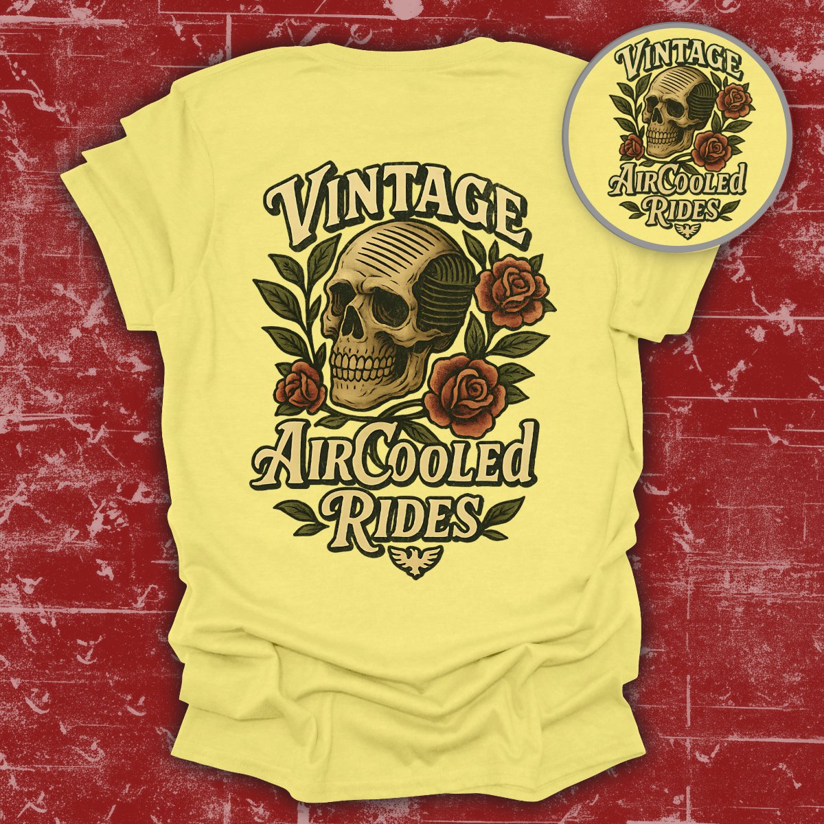 Vintage Air Cooled Rides Skull T-shirt product type