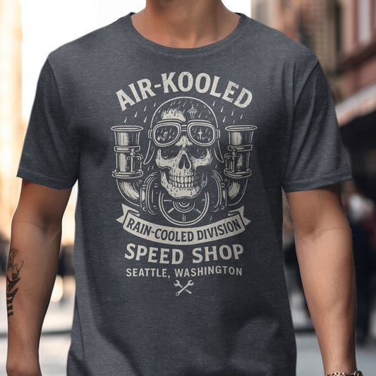 Air-Kooled Speed Shop Vintage Skull Graphic product