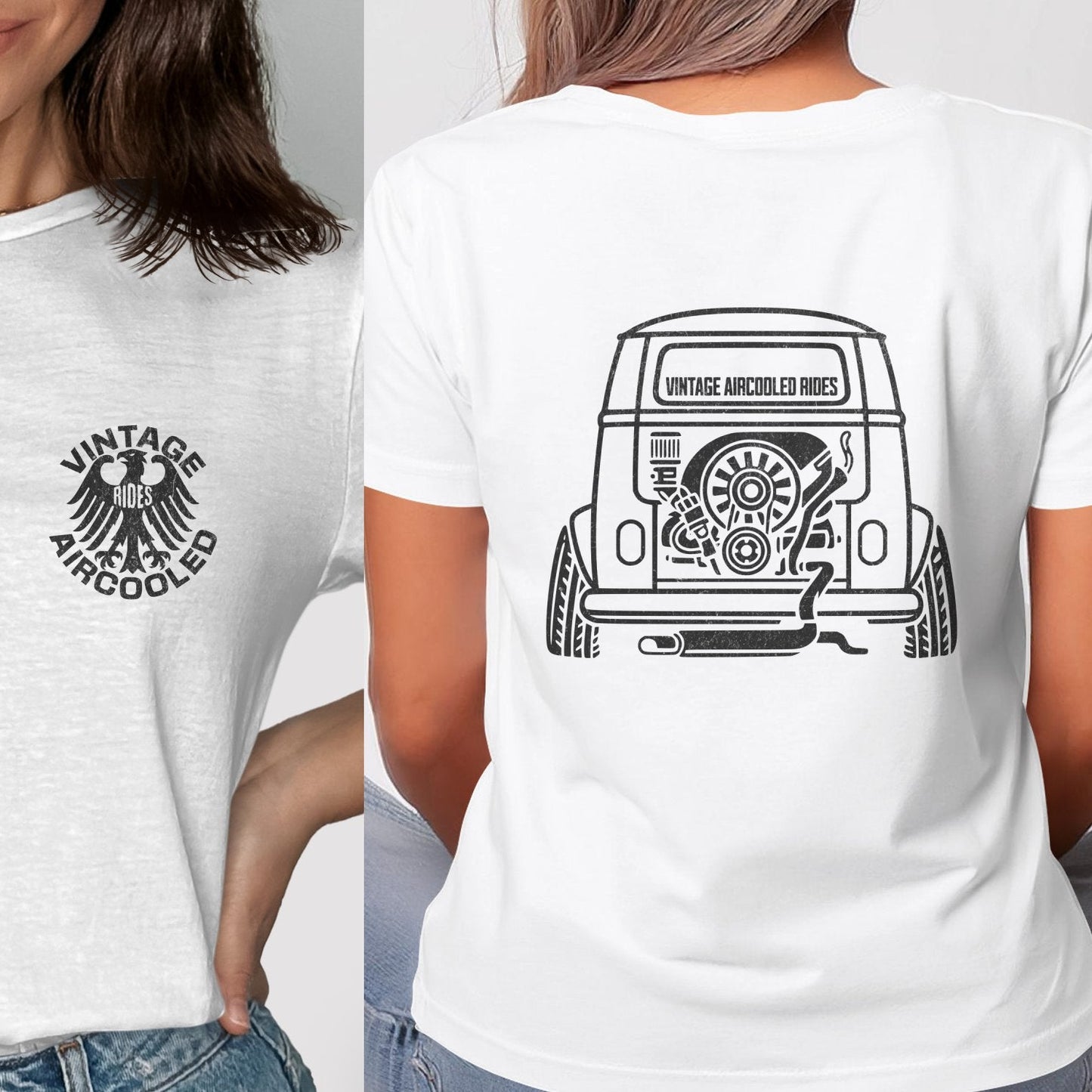 Vintage Aircooled Logo and Bus Graphic T-Shirt product