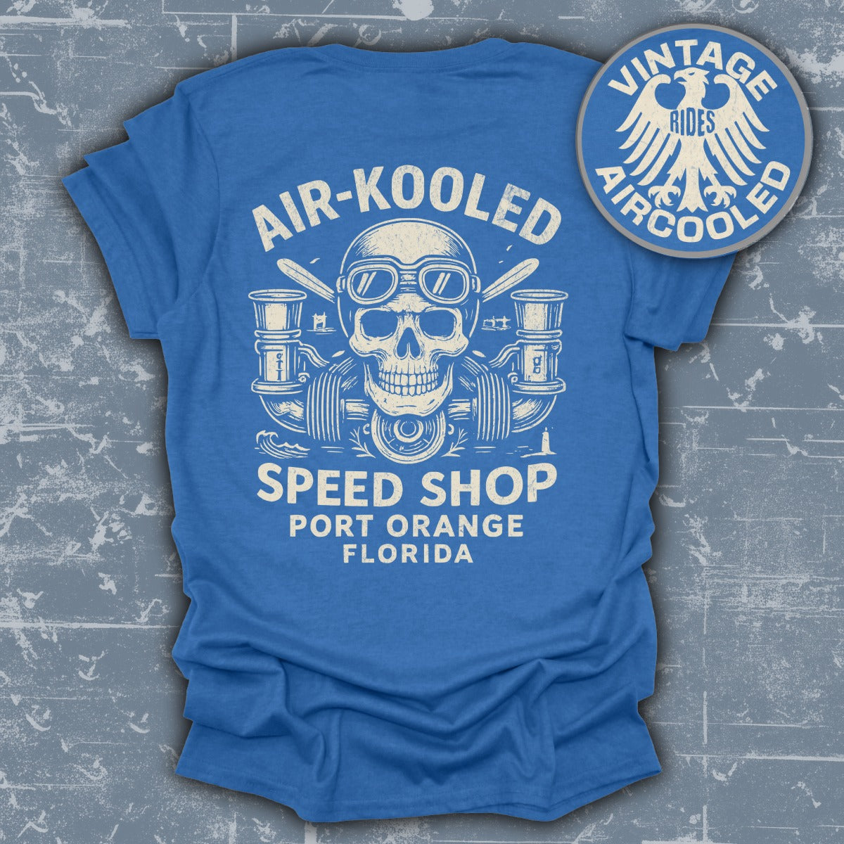 Air-Kooled Speed Shop Skull Design T-Shirt product type