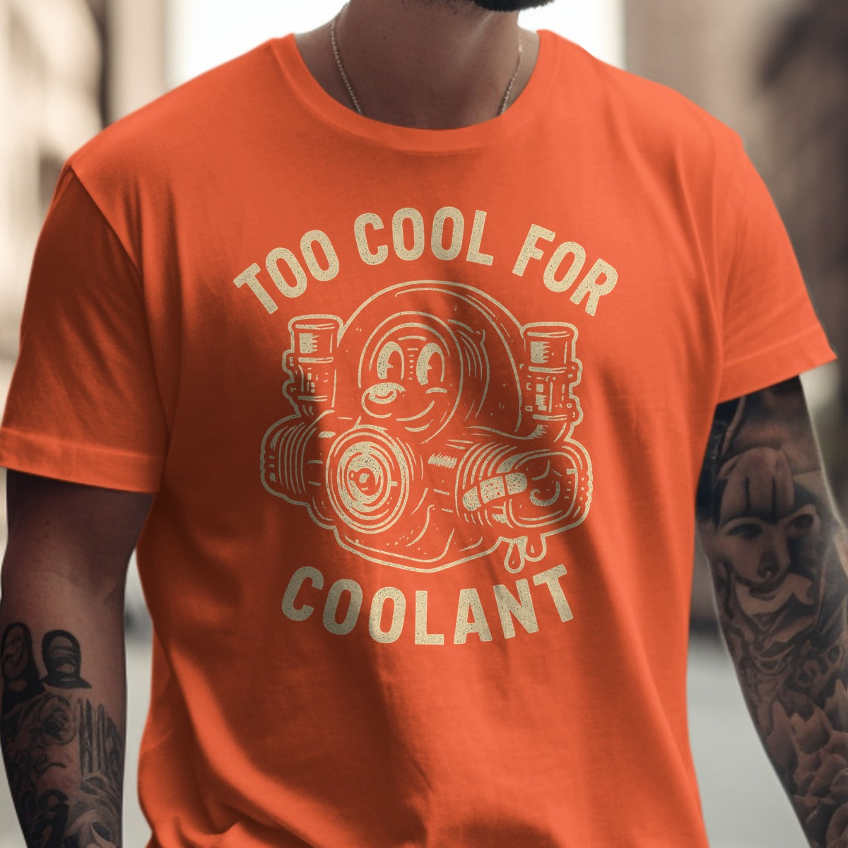 Too Cool for Coolant Funny Humorous Car Engine T-shirt product