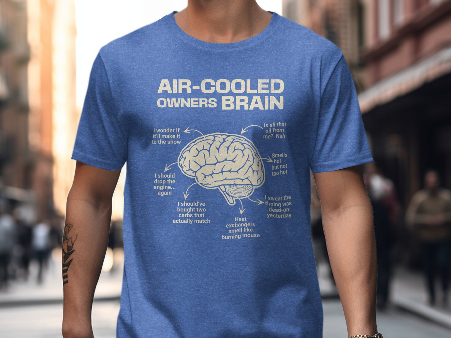 Air Cooled Owners Brain Humorous T-Shirt product