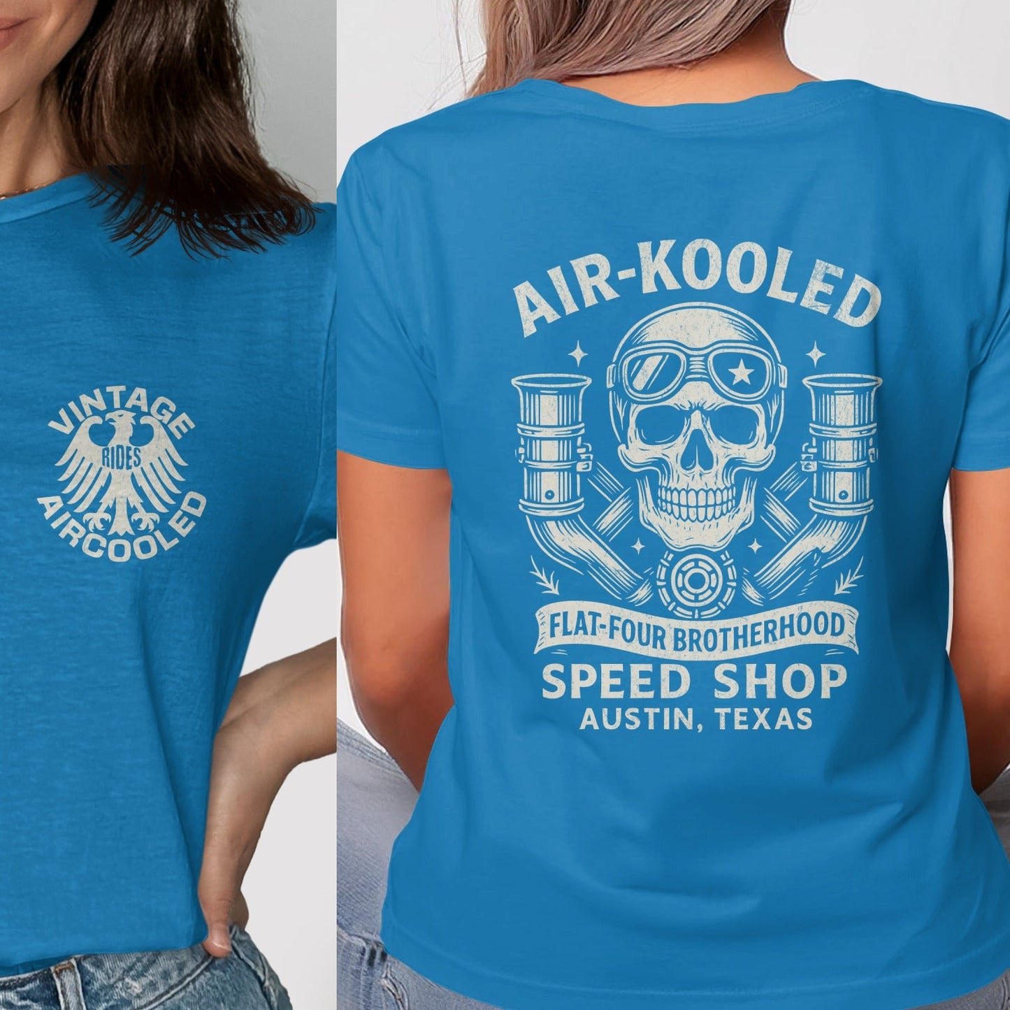 Vintage Aircooled Skull Flat-Four Brotherhood T-shirt product