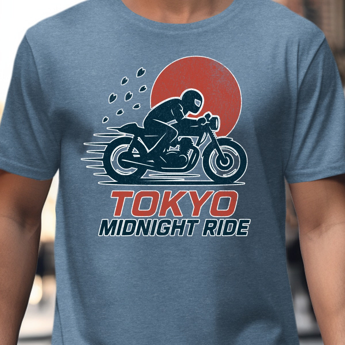 Tokyo Midnight Ride Graphic Motorcycle T-shirt product