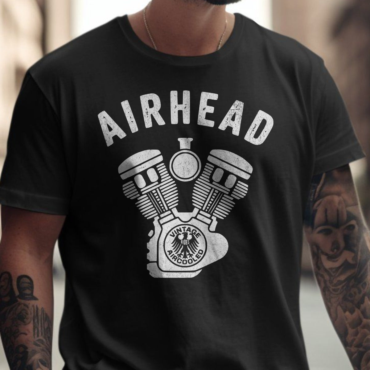 Airhead Vintage Motorcyclist Design T-shirt product type