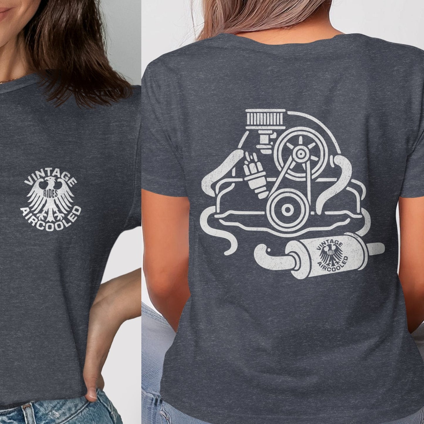 Vintage 1985 Aircooled Engine Graphic T-Shirt product type