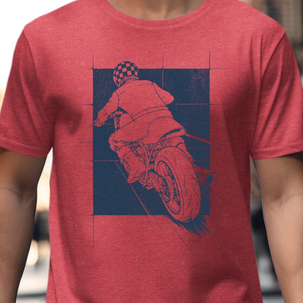 Retro Motorcycle Rider Graphic T-Shirt product type