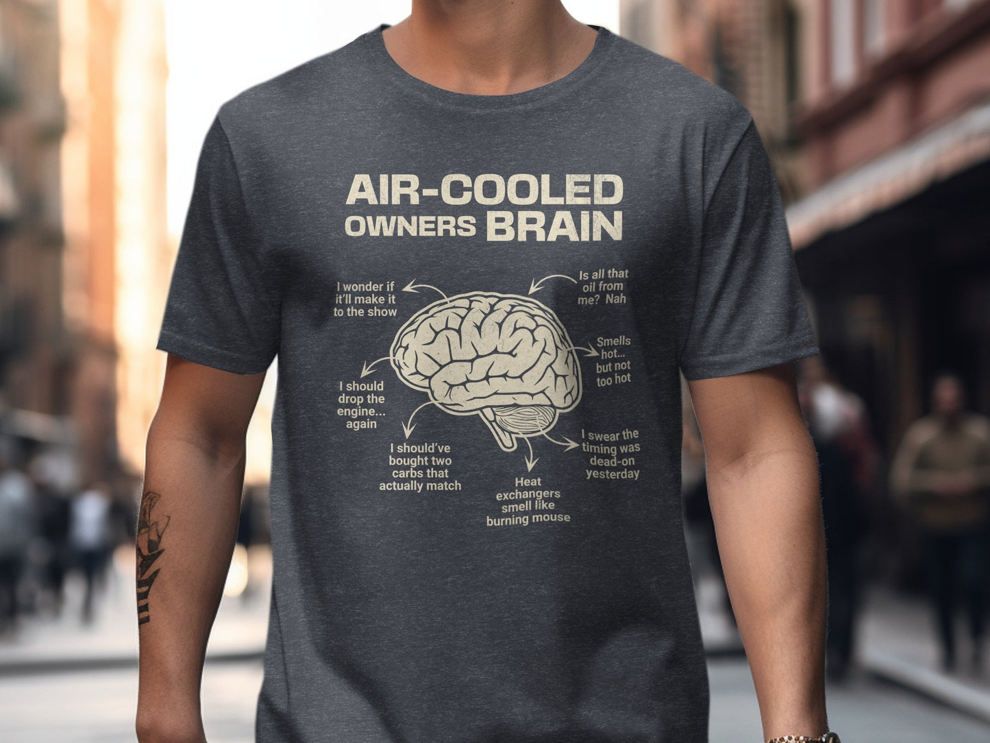 Air Cooled Owners Brain Graphic T-Shirt product